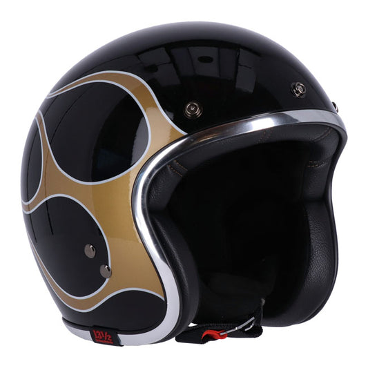 CASCO JET 13 1/2 calavera llama oro