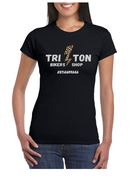 Camiseta negra TRITON mujer