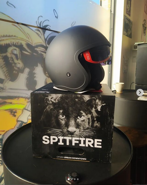 CASCO LS2 OF599 SPITFIRE NEGRO MATE