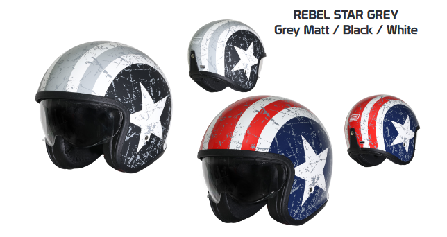 CASCO ORIGINE SPIRIT REBEL STAR GREY MATT (ECE2206)