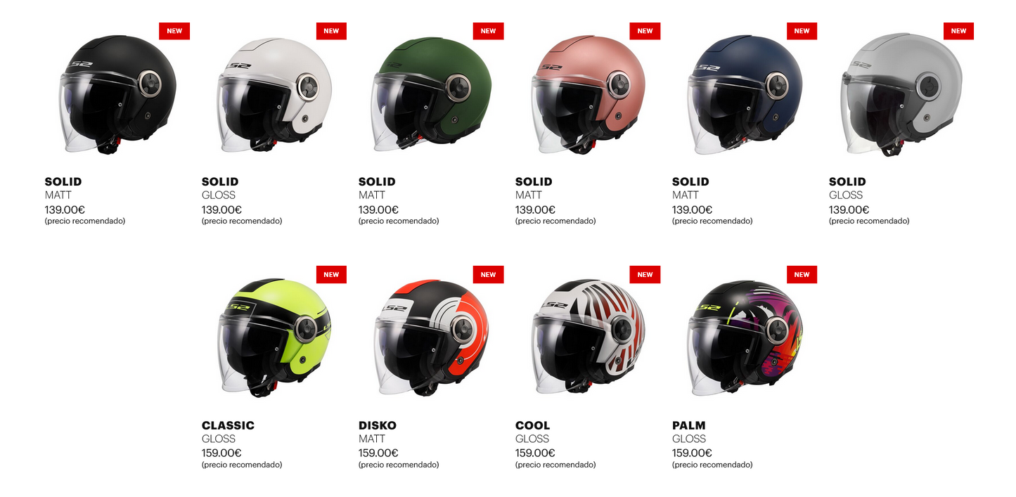 CASCO JET LS2 OF620 PALM