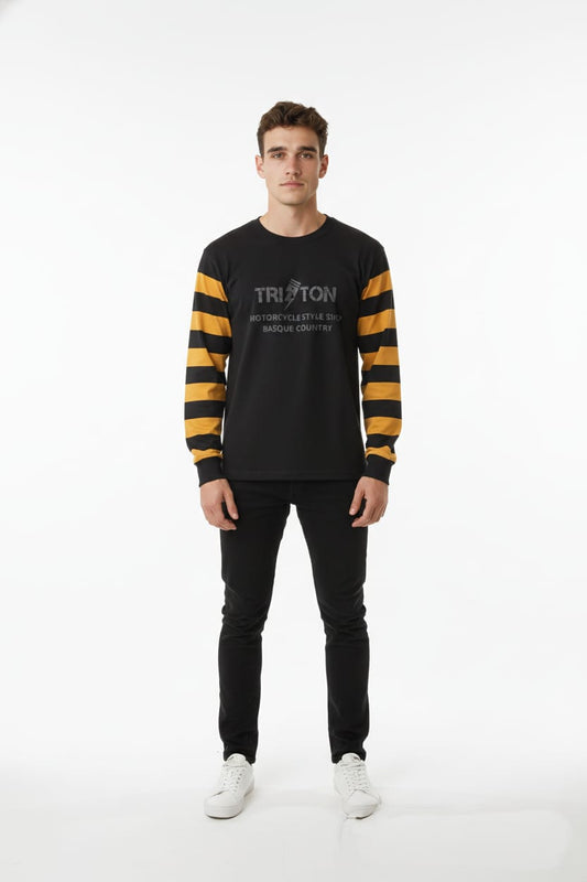 Camiseta manga larga TRITON amarilla / negro