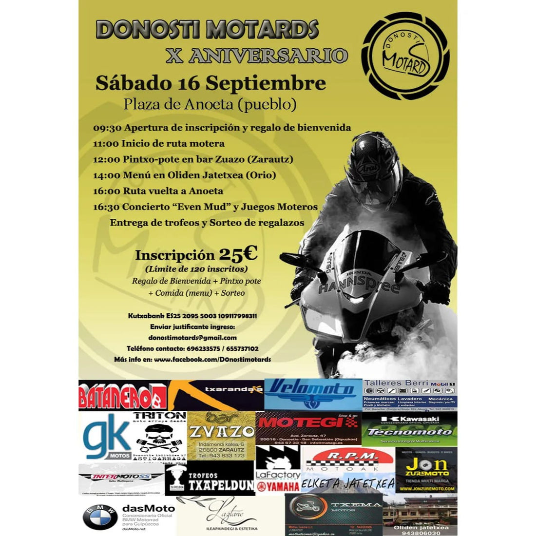 X ANIVERSARIO DE DONOSTIA MOTARDS