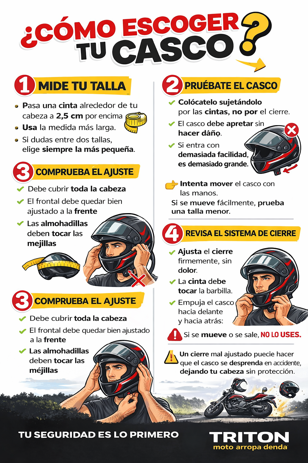 ¿CÓMO ESCOGER LA TALLA DE TU CASCO?