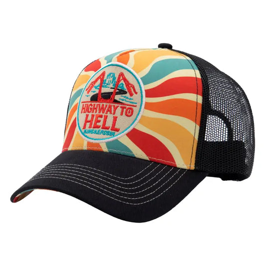 Gorra KIN KEROSIN 'Highway To Hell' en multicolor