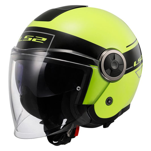 Casco LS2 OF620 CLASSY CLASSIC BLACK H-V YELLOW-06