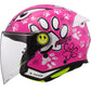 Casco LS2 OF622 FUNNY II PAWS PINK