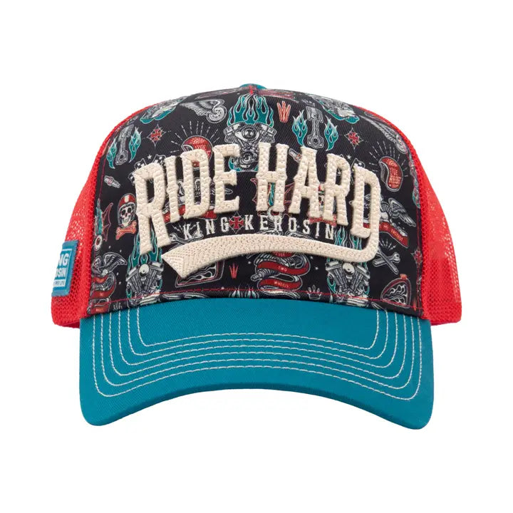 Gorra KING KEROSIN 'Ride Hard' en negro
