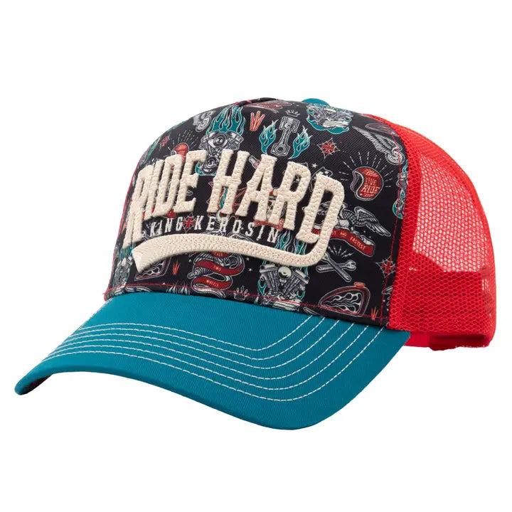 Gorra KING KEROSIN 'Ride Hard' en negro