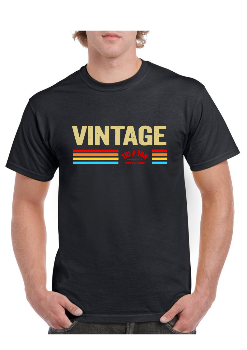 Camiseta negra Vintage TRITON