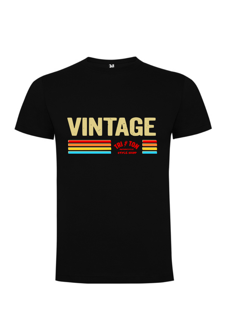 Camiseta negra Vintage TRITON