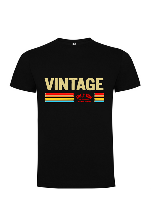 Camiseta negra Vintage TRITON