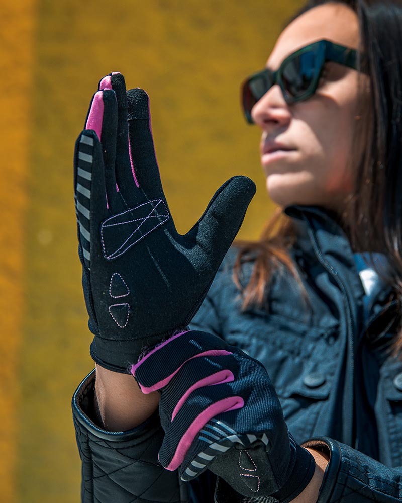 Guantes BY CITY Moscow Lady PINK/BLACK