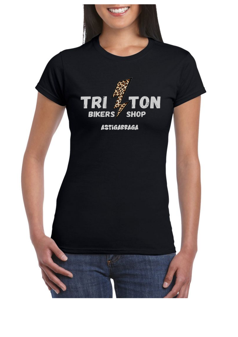 Camiseta negra TRITON mujer