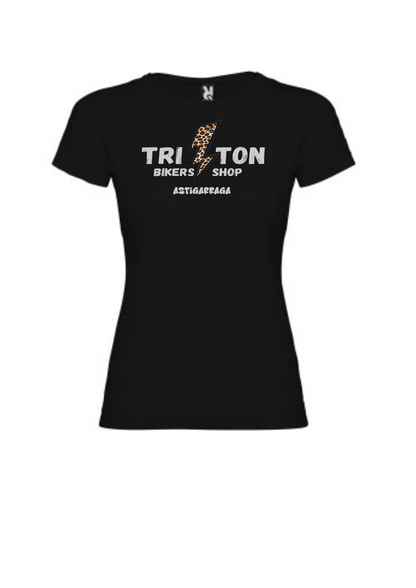 Camiseta negra TRITON mujer