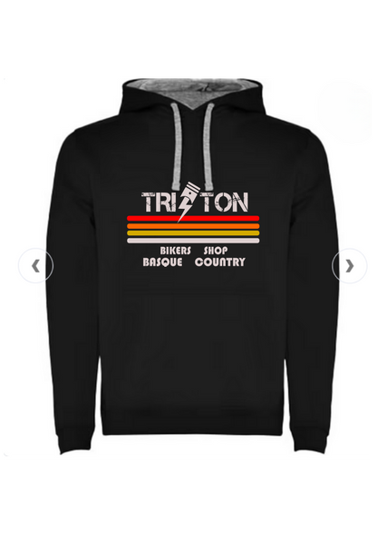 Sudadera negra con capucha TRITON