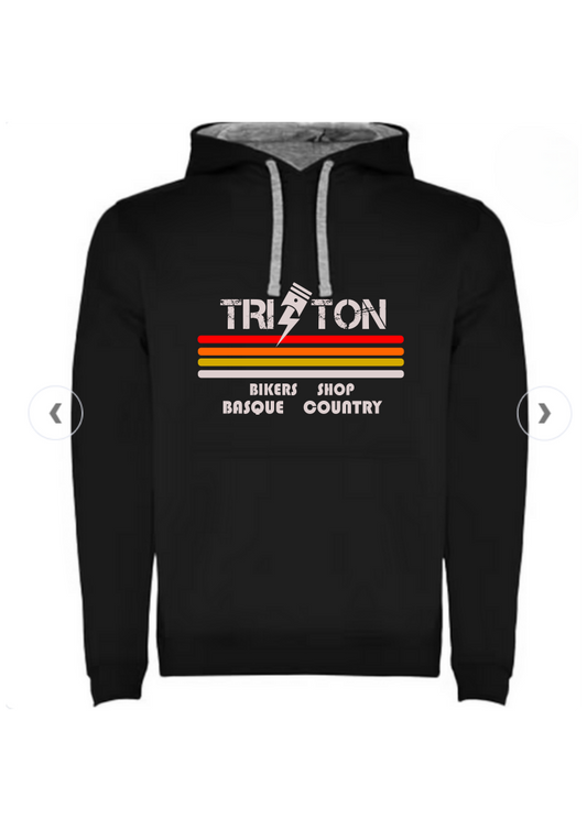 Sudadera negra con capucha TRITON