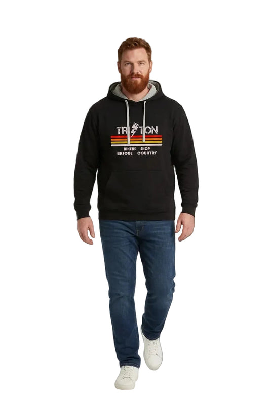 Sudadera negra con capucha TRITON