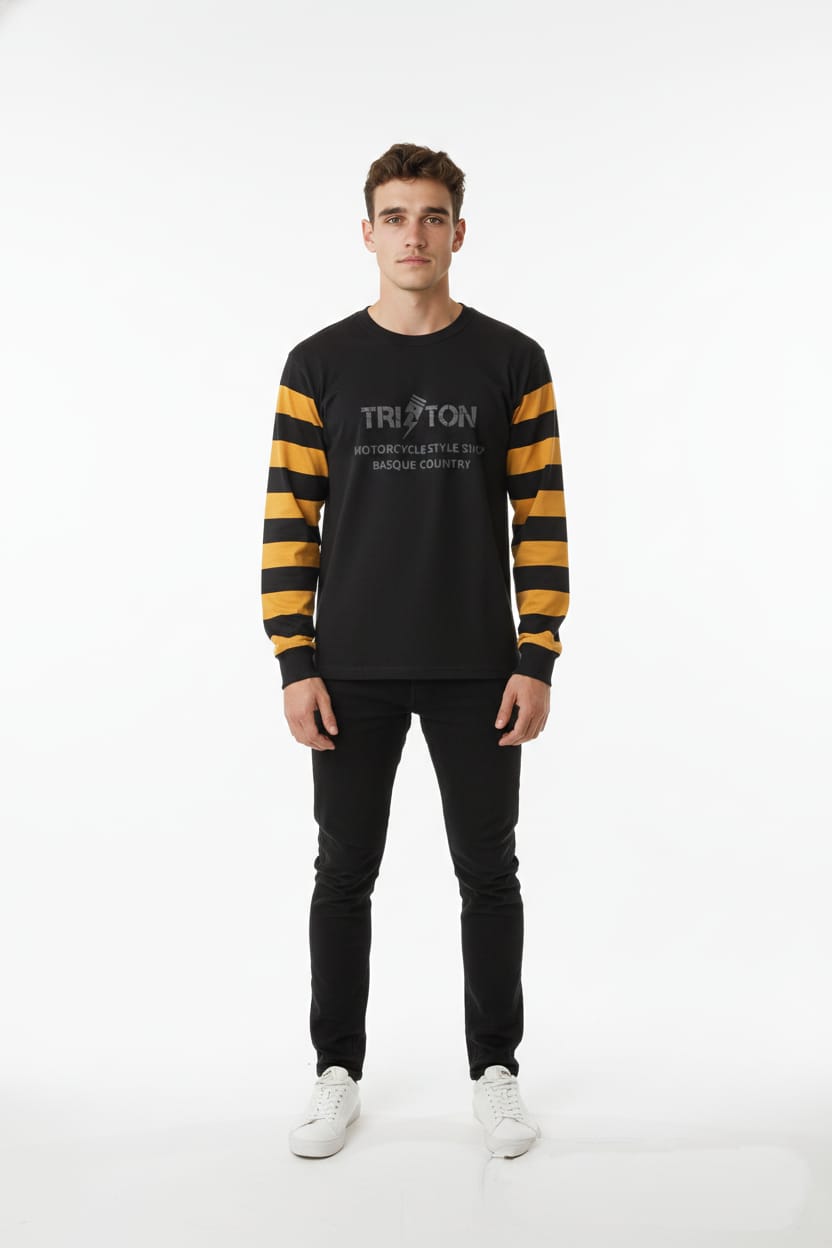 Camiseta manga larga TRITON amarilla / negro