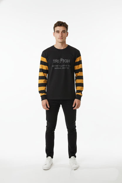 Camiseta manga larga TRITON amarilla / negro