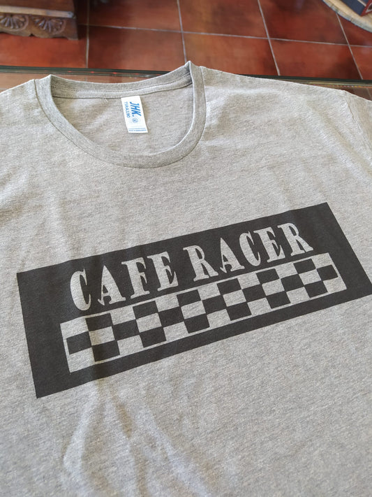 CAMISETA GRIS CAFE RACER