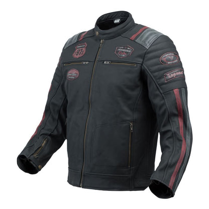 CHAQUETA MOTO CUERO INVICTUS EREBUS