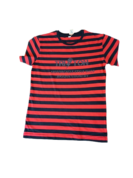 Camiseta manga corta a rayas. TRITON
