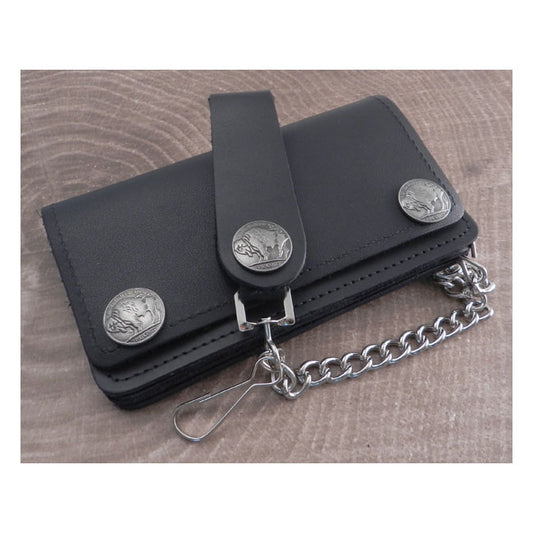 CARTERA PIEL GRANDE NEGRA BUFFALO