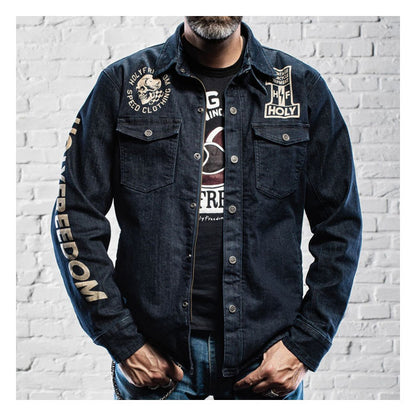 CAMISA Holy Freedom Genova Stampato denim