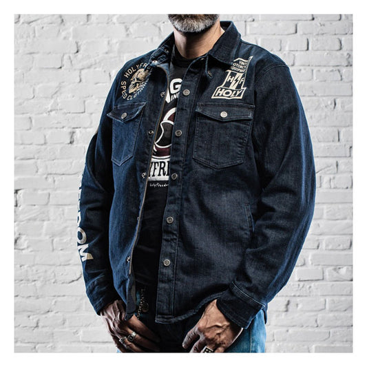 CAMISA Holy Freedom Genova Stampato denim