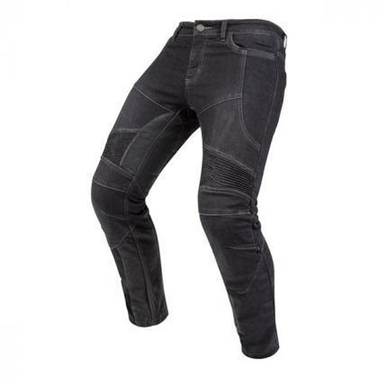 Pantalon Vaquero y cuero Invictus Eastwood NEGRO