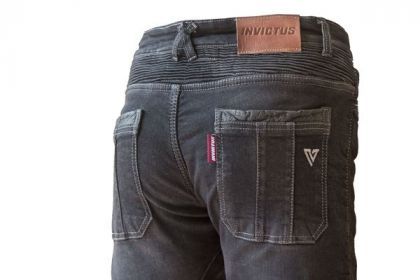 Pantalon Vaquero y cuero Invictus Eastwood NEGRO