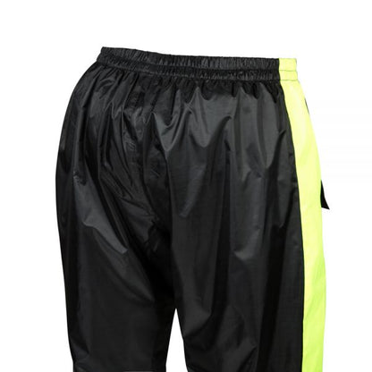 Traje de agua dos piezas negro y amarillo con reflectante