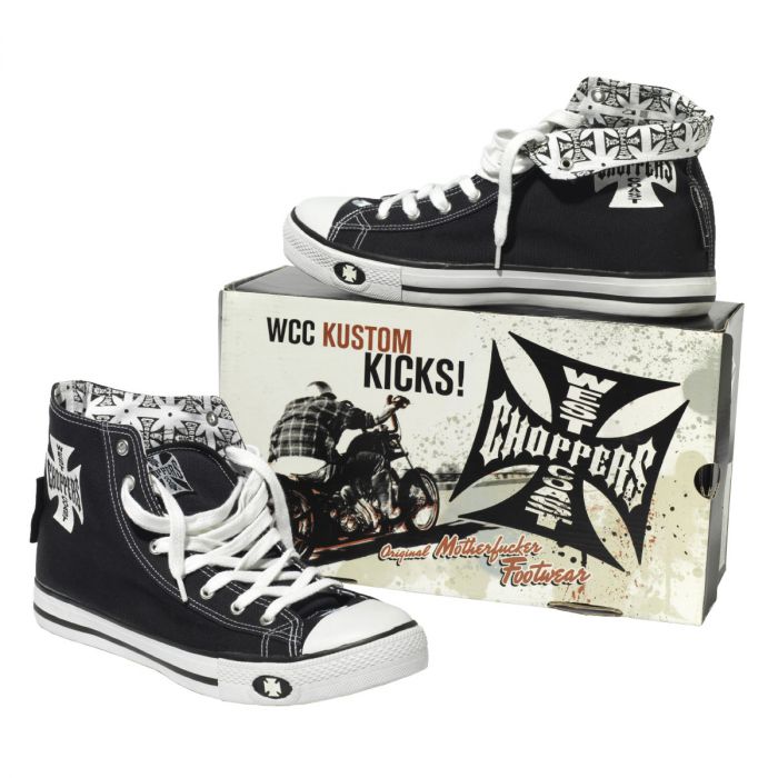 West coast choppers Zapatillas Warrior Hi-Tops NEGRAS